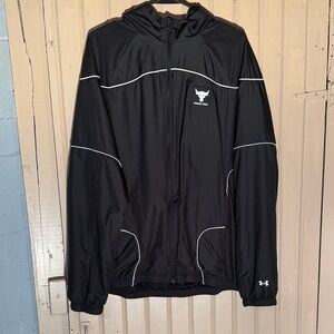 Under Armour Black Windbreaker with White Accents